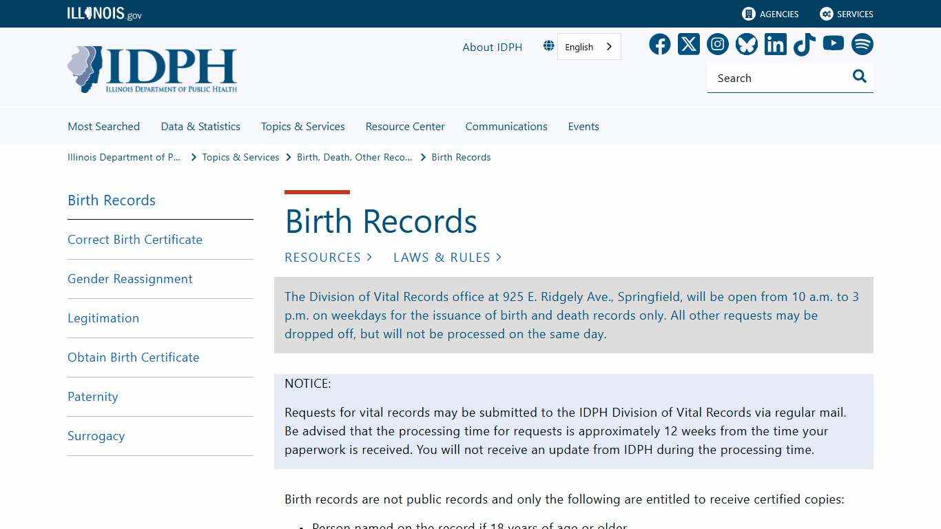 Birth Records